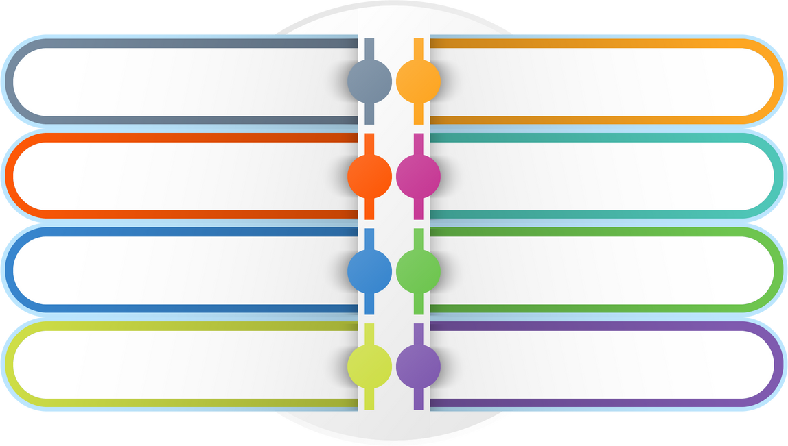 Basic infographic with 8 steps, process or options.